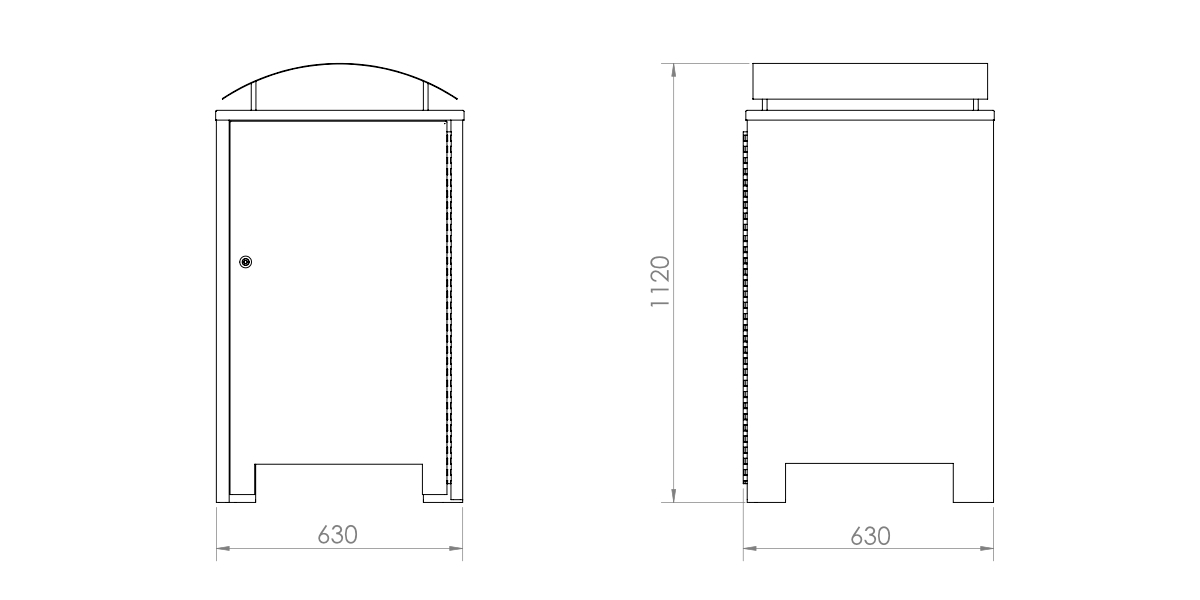 Standard Bin + Curved Roof
